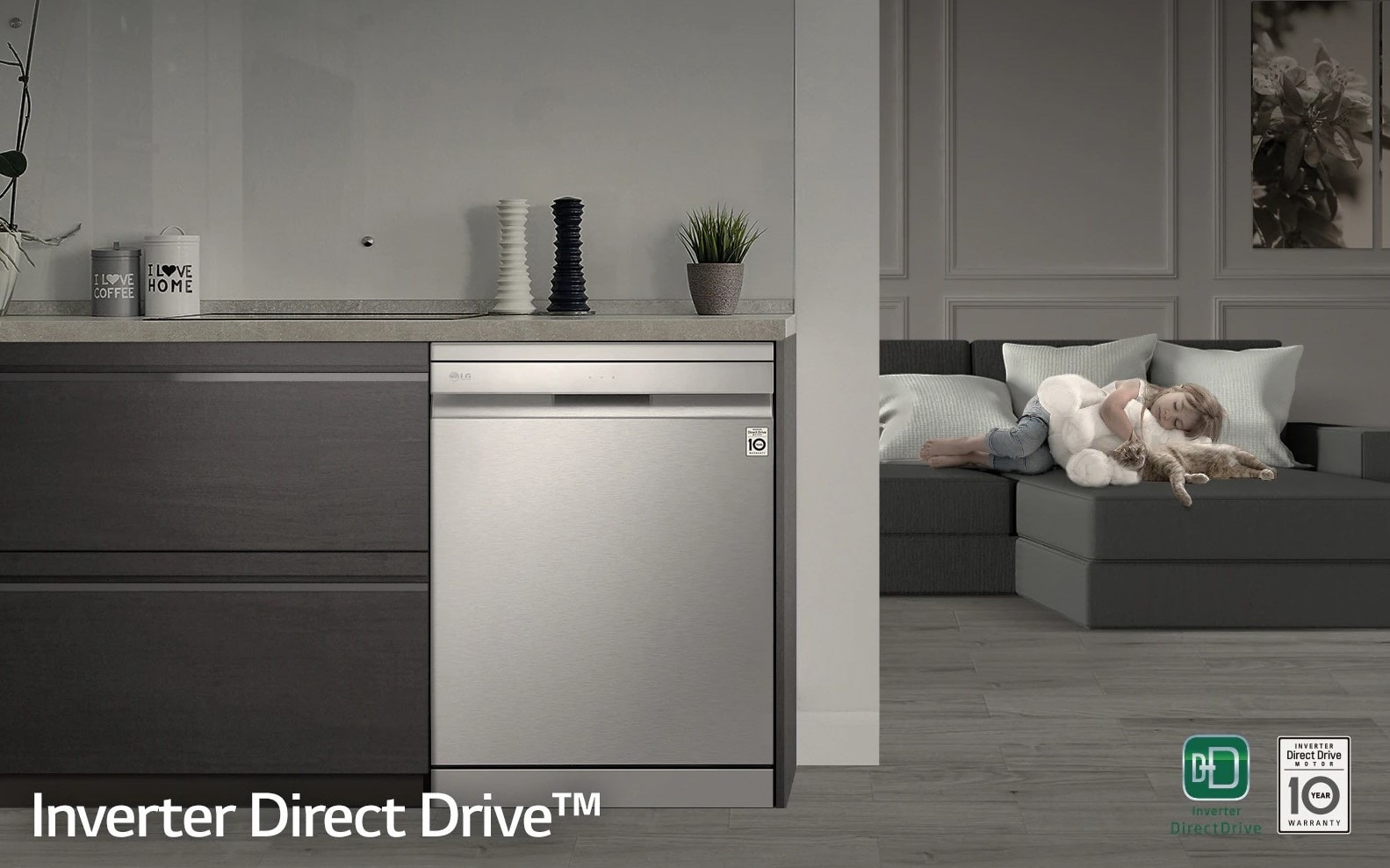 LG Dishwasher Inverter Direct Drive Low Noise